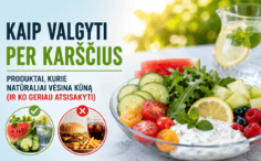 Dietologas: Ką valgyti per karščius: produktai, kurie natūraliai vėsina kūną (ir ko geriau atsisakyti)